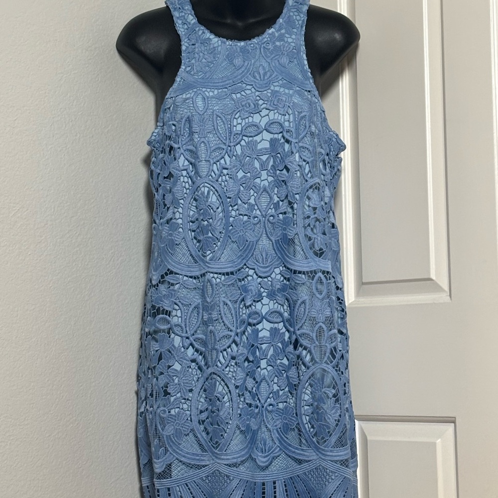 Lovers + Friends Light Blue Lace Mini Dress - Picture 12 of 13